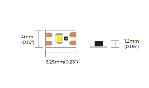 LED стрічка COLORS 160-2216-24V-IP20 9.6W 1285Lm 4000K 5м (C6160-24V-4mm-NW) 2687 фото