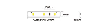 LED стрічка COLORS 60-2835-12V-IP33 4,4W 480Lm 3000K 5м (DJ60-12V-8mm-WW) 0733 фото