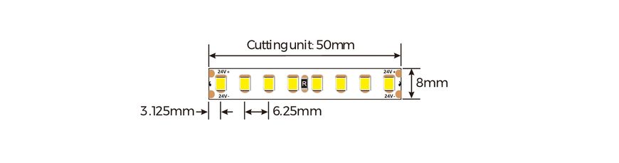 LED лента COLORS 160-2835-24V-IP20 13W 2000Lm 6000K 5м (DR8160-24V-10mm-W) 2248 фото