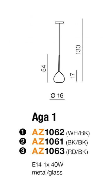 Світильник підвісний Aga 1 Azzardo AZ1062 Azzardo_AZ1062 фото