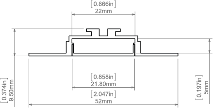 Профіль KLUS OPAC-30 анодований 3 метри A06164 KLUS_A06164A_3 фото