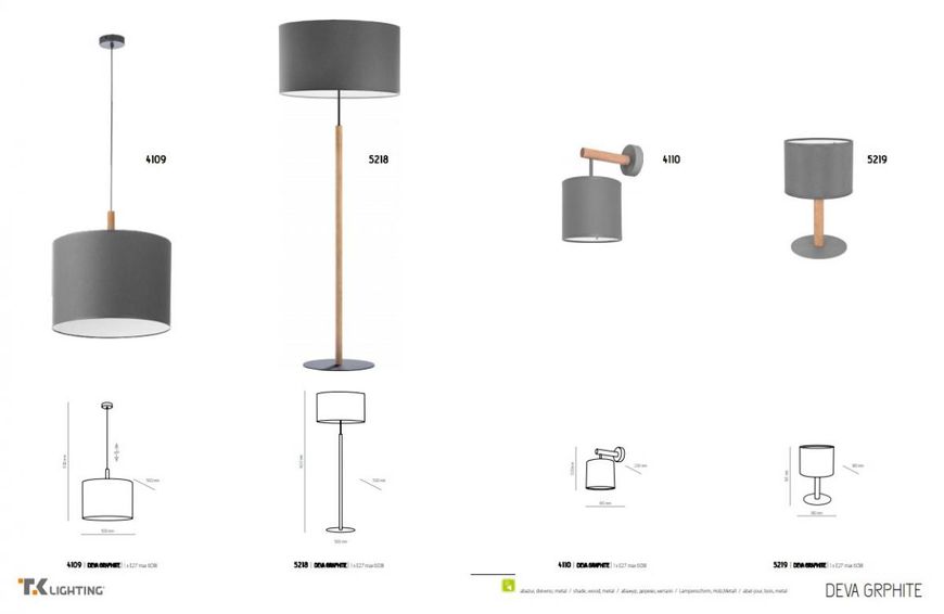 Настольная лампа DEVA GRAPHITE TK-Light 5219 TK-Light_5219 фото