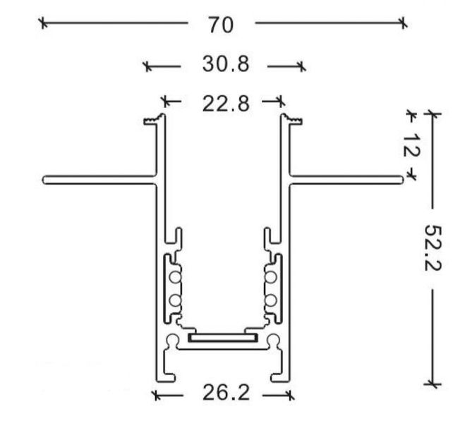 Магнитный трек ALUMLED (ALMG-TR 2M BK), 2м ALMG-TR 2M BK фото