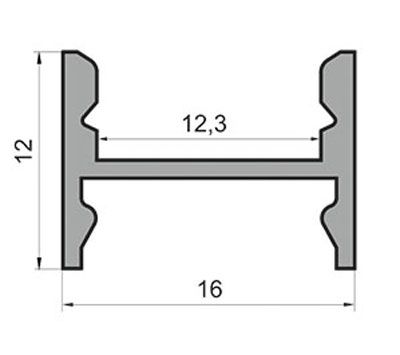 LED-профіль анодований, 2 метра (ЛПС12_2) 0144 фото