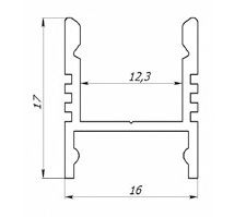 LED-профиль анодированный, 2 метра (ЛПС17_2) 0145 фото