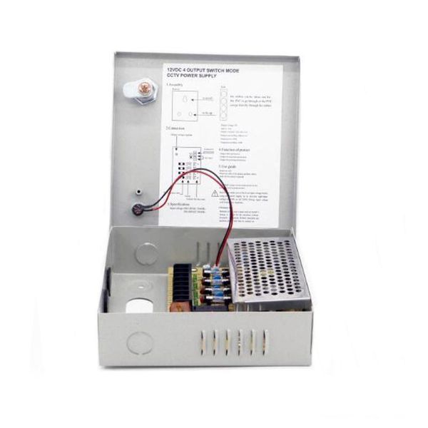 Блок питания (в металлическом боксе) PROLUM 60W 12V (IP20, 5A, 4CH) Series "CCTV" 221010 фото