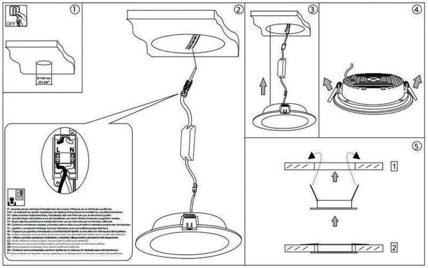 Потолочный светильник Groove FI1 20w Round Ideal Lux 123998 IDEAL LUX_123998 фото