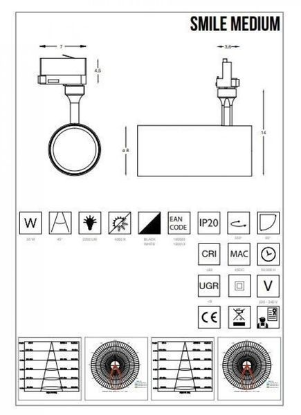 Прожектор Smile mini Ideal Lux 189765 IDEAL LUX_189765 фото