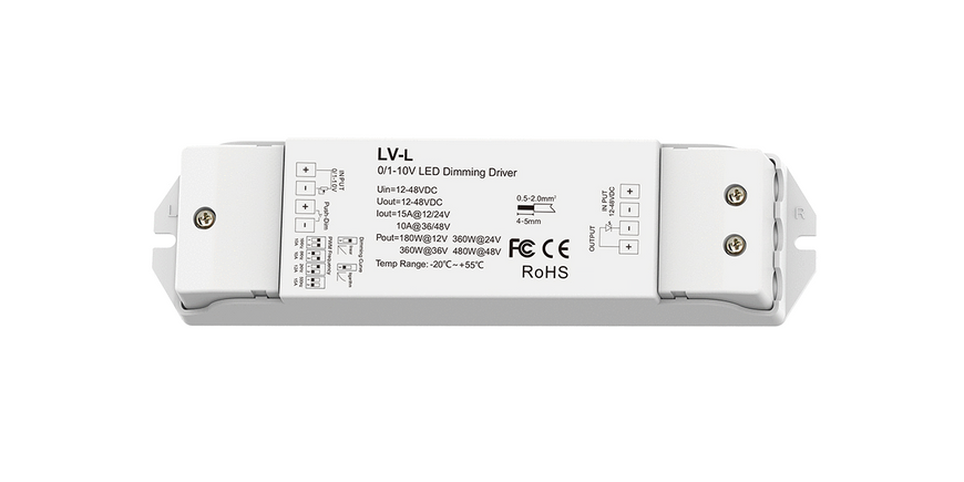 Контролер DEYA 12-48VDC, 15A*1CH, 0/1-10V (LV-L) LV-L фото