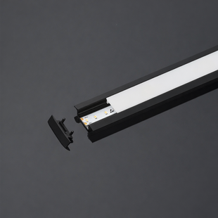 LED-профіль врізний анодований чорний COLORS 2,5 метра (LE2507_2,5(black)) 2911 фото