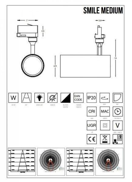 Прожектор Smile mini Ideal Lux 189987 IDEAL LUX_189987 фото