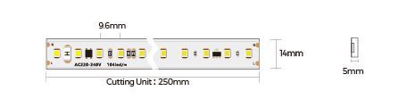 LED лента COLORS 104-2835-220V-IP65 10.6W 1100Lm 5700K 20м (H8104-230V-12mm-IP65-W) 2631 фото