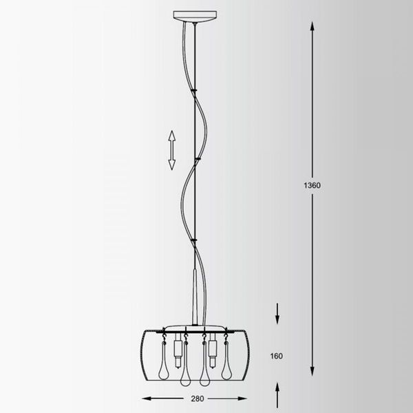 Світильник підвісний CRYSTAL ZumaLine P0076-03E-F4FZ ZUMALINE_P0076-03E-F4FZ фото
