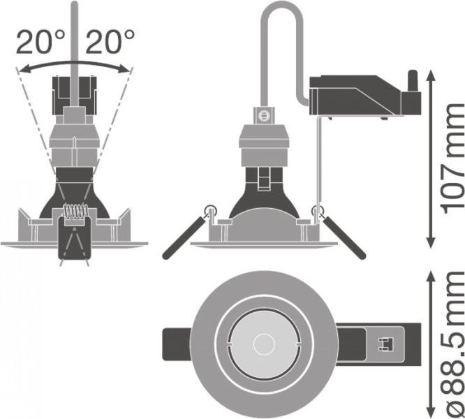 Світильник точковий SPOT FP LED FIX OSRAM 4058075156784 OSRAM_4058075156784 фото