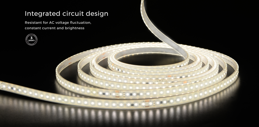 LED лента COLORS 104-2835-220V-IP65 10.6W 1100Lm 5700K 20м (H8104-230V-12mm-IP65-W) 2631 фото