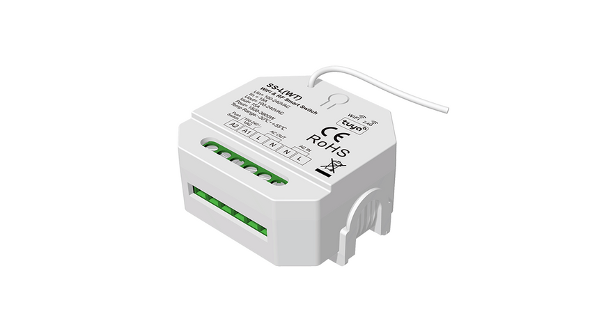 Релейний модуль вимикач DALI WIFI+RF 15A*1CH 100-240VAC (SS-L(WT)) SS-L(WT) фото