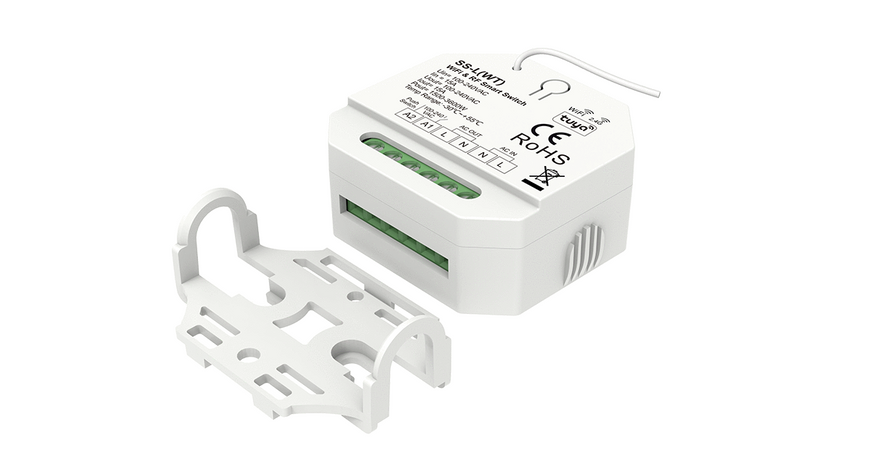 Релейний модуль вимикач DALI WIFI+RF 15A*1CH 100-240VAC (SS-L(WT)) SS-L(WT) фото