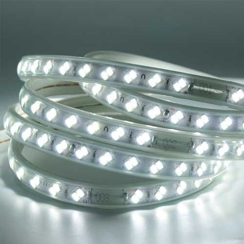 Світлодіодна LED стрічка PROLUM&trade; 220V; 5730\120; IP68; Series "S", Білий (5500-6000К) 361004 фото