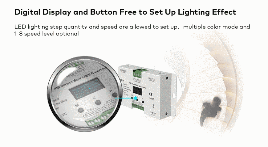 LED-контролер з датчиком PIR DEYA 5-24VDC, 1A*24CH (ES24) 2193 фото