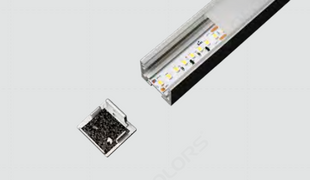 LED-профіль врізний COLORS 2,5 метра (LS1010_2,5(black)) 2673 фото