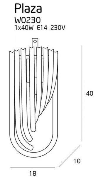 Бра PLAZA MAXLIGHT W0230 MaxLight_W0230 фото