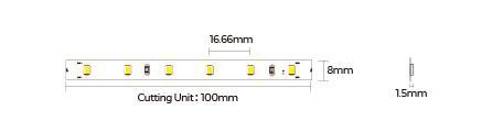 LED лента COLORS 60-2835-12V-IP55 4,4W 3800K 5м (DJ60-12V-8mm-IP55-NW) 2091 фото