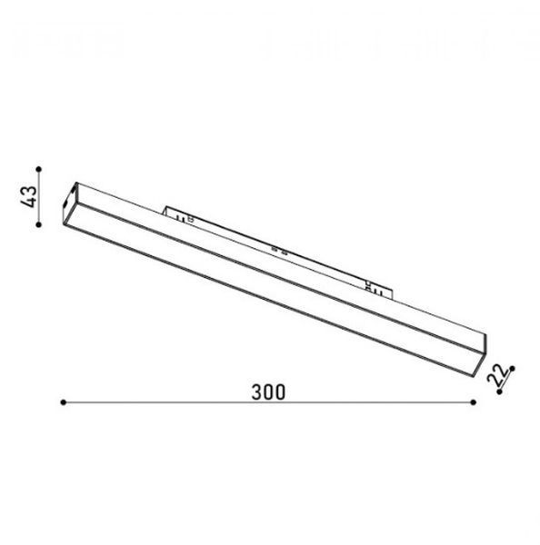 Світильник магнітний трековий KLOODI KDMG-LINE300 PC 12W 4K BK KLOODI_KDMG-LINE300 PC 12W 4K BK фото