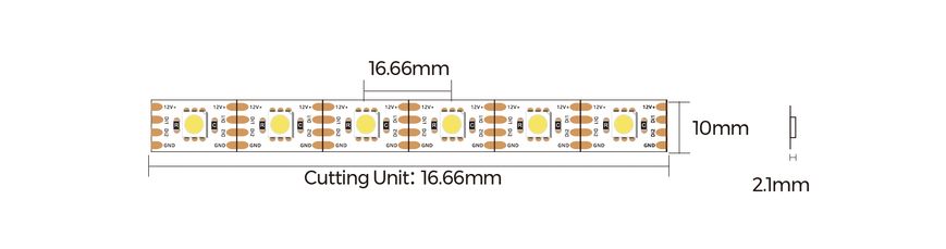 LED стрічка Smart SPI COLORS 60-5050-12V-IP20 3000K 8.4W 5м (DS560-12V-10mm-WW) 2256 фото