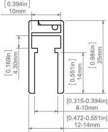 LED-профиль KLUS KRAV-810 для торцевой подсветки стекла 3 метра A18016AZM KLUS_A18016AZM_3 фото