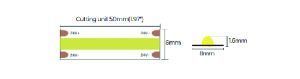 LED стрічка COLORS COB-24V-IP20 9.6W 910Lm 4000K 5м (DRF10-24V-8mm -NW) 2010 фото