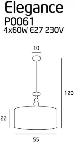 Светильник подвесной ELEGANCE MAXLIGHT P0061 MAXLIGHT_P0061 фото