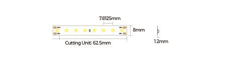 LED стрічка COLORS Chip-24V-IP20 8.8W 1040Lm 4000K 5м (FD128-24v-8mm-NW) 1721 фото