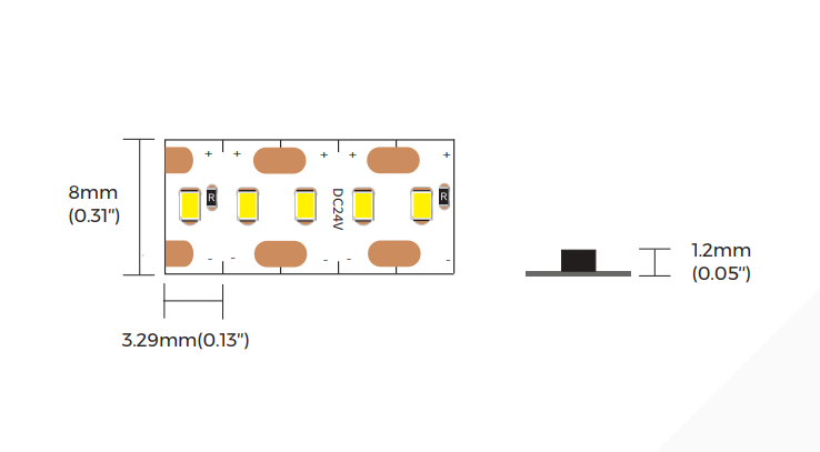 LED стрічка COLORS 240-2216-24V-IP20 14,4W 1930Lm 4000K 5м (C6240-24V-8mm-NW) 2665 фото