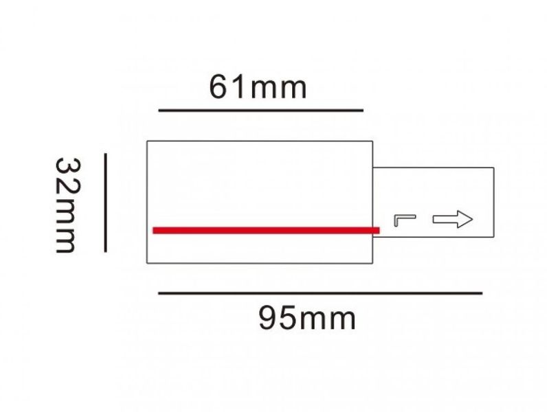 Подвод питания для трека левый, белый KLOODI KDTR-261 L WH KLOODI_KDTR-261 L WH фото