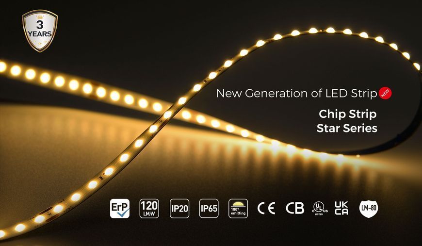 LED стрічка COLORS Chip-24V-IP20 8.8W 1040Lm 4000K 5м (FD128-24v-8mm-NW) 1721 фото