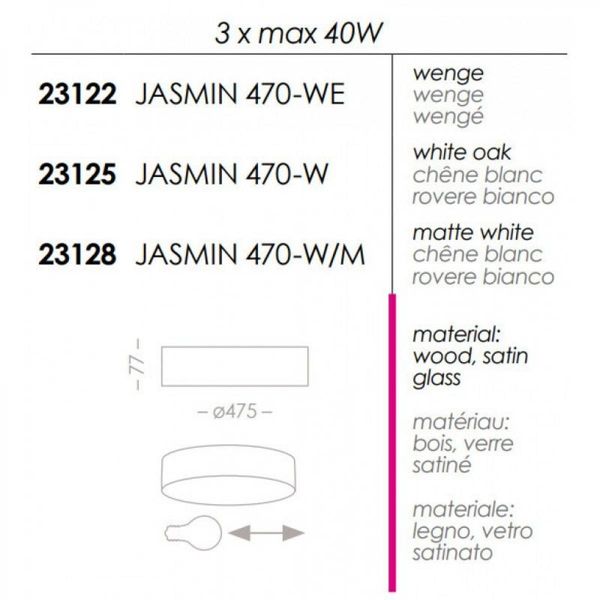 Світильник стельовий JASMIN 470-W KANLUX 23125 KANLUX_23125 фото