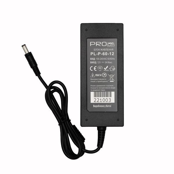 Блок живлення PROLUM&trade; 12V, 60W, 5.0А, Series "P" 221003 фото