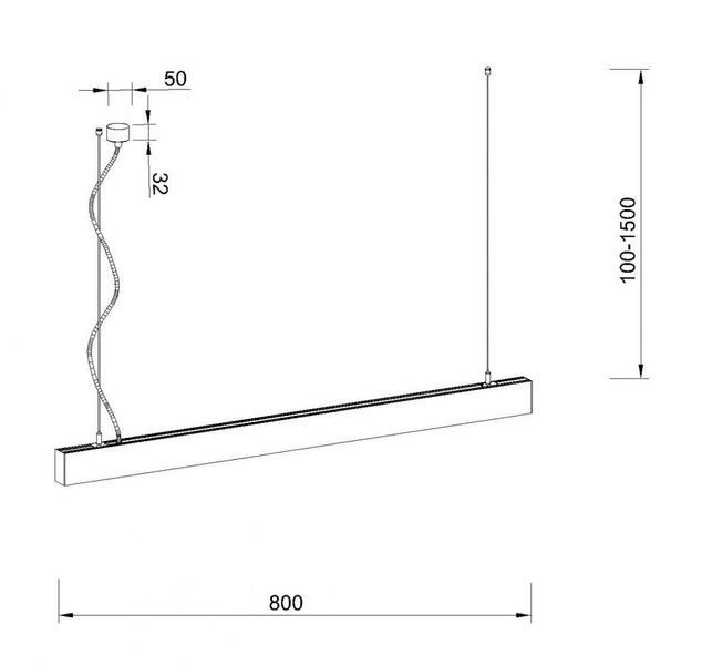 Світильник підвісний KLOODI KD-KLP4075 800 31W 4K BK KLOODI_KD-KLP4075 800 31W 4K BK фото