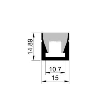 LED-профиль ALUMLED силиконовый IP65 (LN15144), 5м LN15144 фото