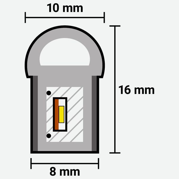 Светодиодный неон PROLUM&trade; 8x16, IP68, 12V, Series "SF", Розовый, PRO 120019 фото