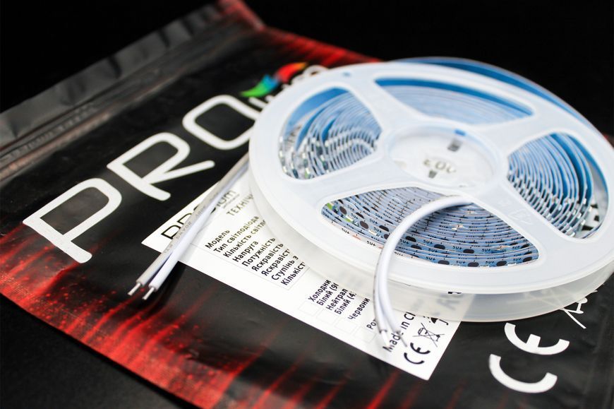Светодиодная LED лента PROLUM&trade; 5V; 2835\120; IP20; Series "S", Білий (5500-6000К) 311003 фото