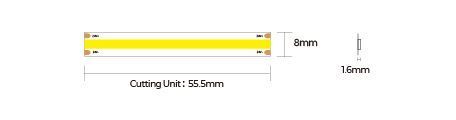 LED лента COLORS COB-24V-IP20 10W 1210Lm 3000K 5м (DF8-24V-8mm-V1-WW) 3003 фото