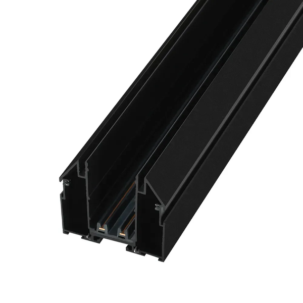 Магнітний трековий шинопровід PROLUM&trade; M25; 220V; для натяжної стелі - P26; Чорний 2M 771008 фото