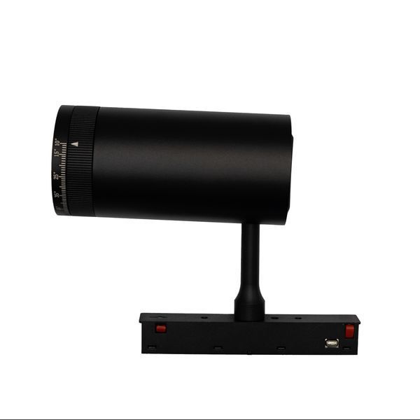 Магнітний трековий світильник PROLUM M20 (12W; DC48V; Zoom; Чорний) SERIES "TR"; Білий 4000К 741044 фото