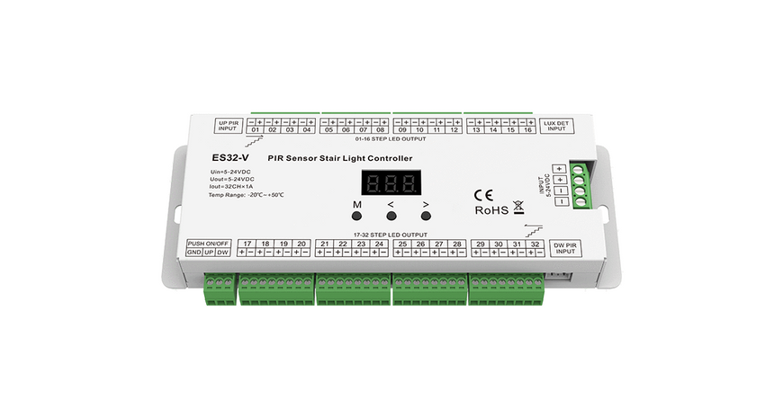 LED-контроллер с датчиком PIR DEYA 5-24VDC, 1A*32CH (ES32-V) 2498 фото