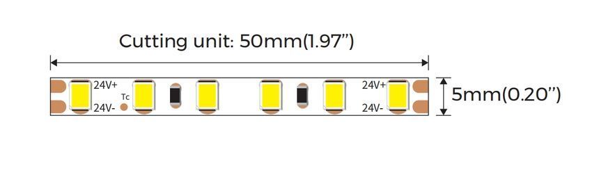 Світлодіодна стрічка COLORS 60-5050-24V-IP20 14,4W 430Lm RGB 5м 2706 фото