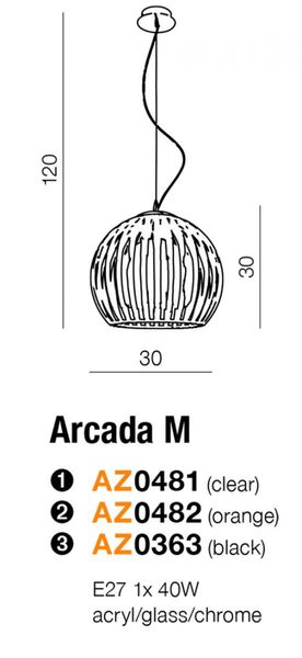 Світильник підвісний Arcada M (clear) Azzardo AZ0481 Azzardo_AZ0481 фото