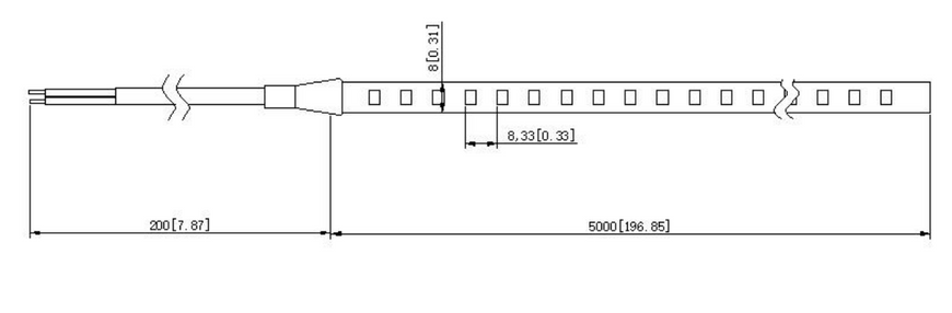 Світлодіодна стрічка RISHANG 120-2835-24V-IP54 9.6W 2700K 5м 2711 фото
