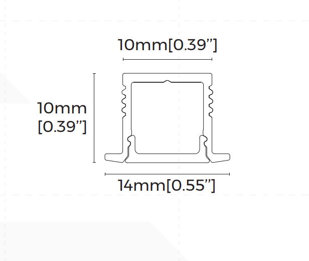 LED-профиль врезной анодированный COLORS 2.5 метра (LE1410_2,5(black)) 2985 фото