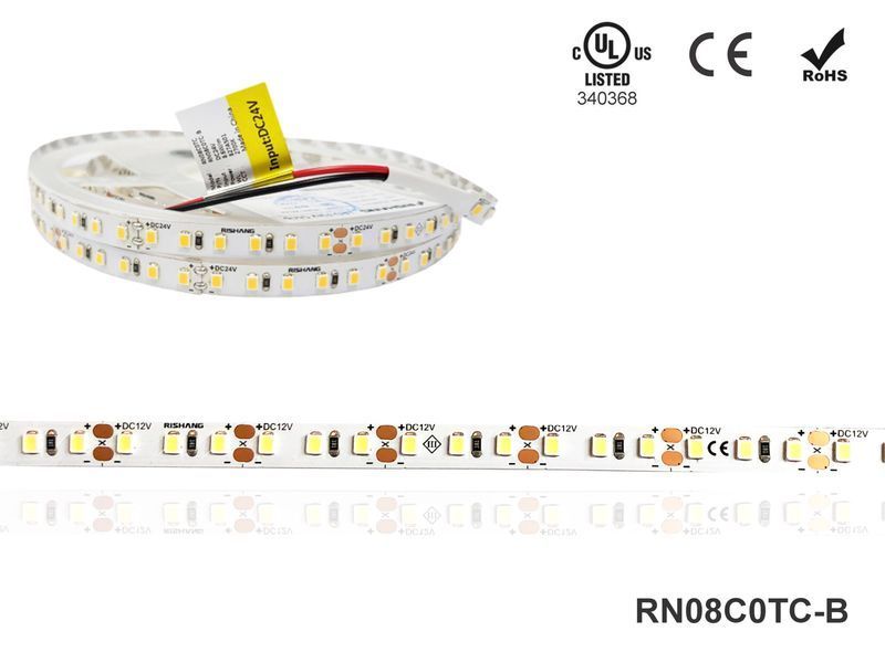 LED стрічка RISHANG 120-2835-24V-IP20 8,6W Yellow 5м (RN08C0TC-B-Y) 1270 фото